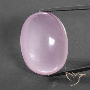44.34ct Natural Light Cherry Pink Rose Quartz, Oval, Transparent