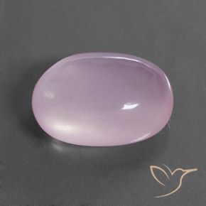 44.34 ct Pink Rose Quartz Stone, Natural Rose Quartz in Oval Cabochon Shape for Sale