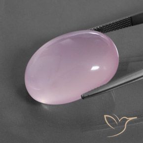 Rose Quartz Gemstone in 25.9 x 19.6 mm Size for Sale, Rose Quartz Stone in Light Cherry Pink Color