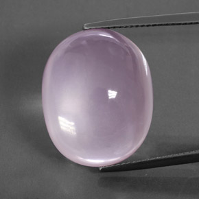 Light Cherry Pink Rose Quartz Gem - 30.2ct Oval Cabochon (ID: 360568)