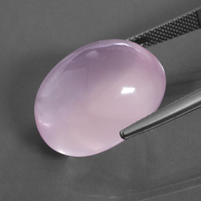 Rose Quartz Gemstone in 21.1 x 17 mm Size for Sale, Rose Quartz Stone in Light Cherry Pink Color