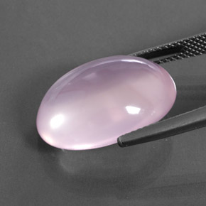 Rose Quartz Gemstone in 19 x 14.5 mm Size for Sale, Rose Quartz Stone in Light Cherry Pink Color