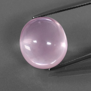 Light Cherry Pink Rosenquarz Edelstein - 21.1ct Oval Cabochon (ID: 360677)
