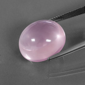 Rose Quartz Gemstone in 17.3 x 15.7 mm Size for Sale, Rose Quartz Stone in Light Cherry Pink Color