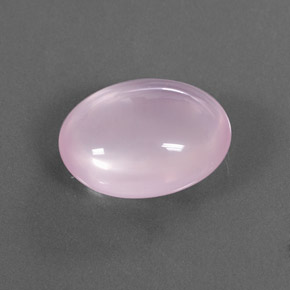 13.78 ct Pink Rose Quartz Stone, Natural Rose Quartz in Oval Cabochon Shape for Sale
