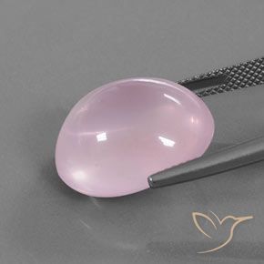 Rose Quartz Gemstone in 18 x 15.8 mm Size for Sale, Rose Quartz Stone in Light Pink Color