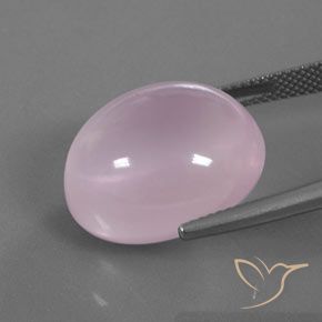 Rose Quartz Gemstone in 18.5 x 16.2 mm Size for Sale, Rose Quartz Stone in Light Pink Color