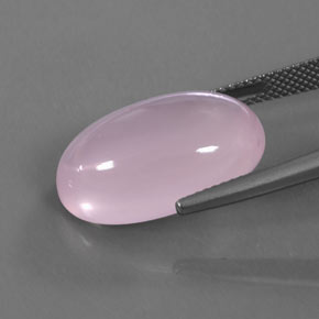 Rose Quartz Gemstone in 19.9 x 13.4 mm Size for Sale, Rose Quartz Stone in Medium Rose Pink Color