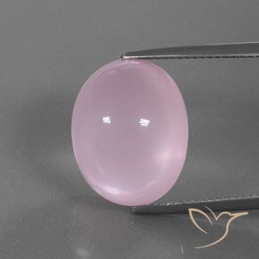 Rosado Bubblegum Cuarzo Rosa Gema - 16.9ct Cabujón Óvalo (ID: 361959)