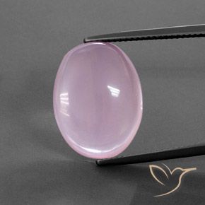 15.43ct Natural Light Cherry Pink Rose Quartz, Oval, Transparent