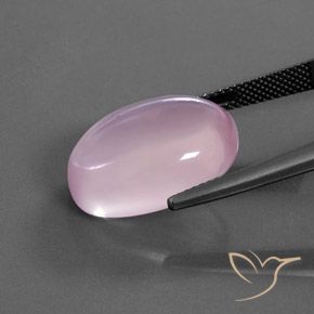 Rose Quartz Gemstone in 18.6 x 14.1 mm Size for Sale, Rose Quartz Stone in Light Cherry Pink Color