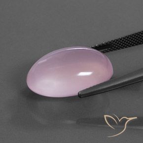 Rose Quartz Gemstone in 20 x 14.2 mm Size for Sale, Rose Quartz Stone in Light Cherry Pink Color