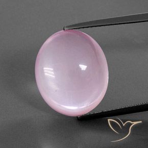 Cuarzo Rosa Rosado Bubblegum Ovalada de 13.22 ct de Sudáfrica, dimensión 17,1 x 14,5mm, piedra preciosa natural No tratado, claridad Transparente, Cuarzo Rosa Cabujón Óvalo de 1 pieza, dureza de Mohs de 7 Adecuado para joyas de uso diario , Photo A
