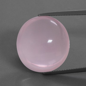 28.86 ct Pink Rose Quartz Gemstone, Rose Quartz Gem in Oval Cabochon Shape for Sale.