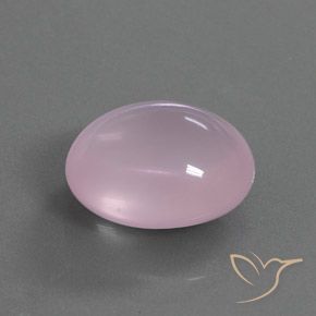 17.81 ct Pink Rose Quartz Stone, Natural Rose Quartz in Oval Cabochon Shape for Sale