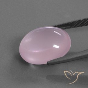 Rose Quartz Gemstone in 17.7 x 15.3 mm Size for Sale, Rose Quartz Stone in Medium Pink Color