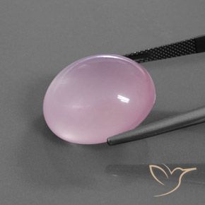 Rose Quartz Gemstone in 19.8 x 18 mm Size for Sale, Rose Quartz Stone in Light Pink Color