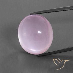 26.24 ct Pink Rose Quartz Gemstone, Rose Quartz Gem in Oval Cabochon Shape for Sale.