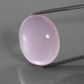 Rosado claro Cuarzo Rosa Gema - 22.8ct Cabujón Óvalo (ID: 362044)