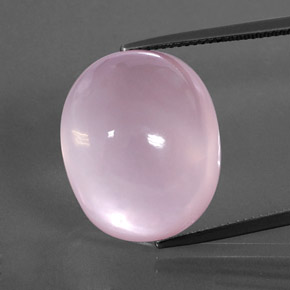 hellrosa Rosenquarz Edelstein - 32.6ct Oval Cabochon (ID: 364072)