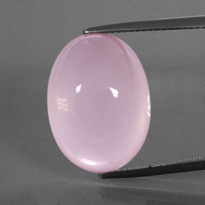 Bubblegum Pink Rose Quartz Gem - 19.5ct Oval Cabochon (ID: 364075)