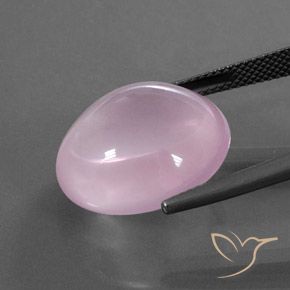 Rose Quartz Gemstone in 18.1 x 16.3 mm Size for Sale, Rose Quartz Stone in Light Pink Color