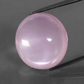 23.67 ct Pink Rose Quartz Gemstone, Rose Quartz Gem in Oval Cabochon Shape for Sale.