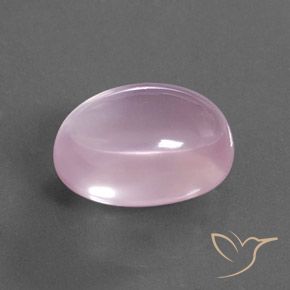 16.91 ct Pink Rose Quartz Stone, Natural Rose Quartz in Oval Cabochon Shape for Sale