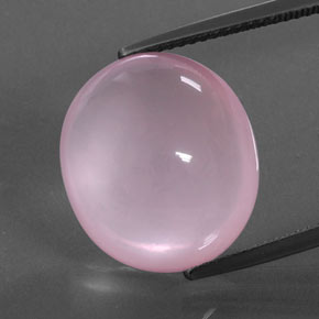 Rose Pink Rose Quartz Gem - 14.6ct Oval Cabochon (ID: 364381)