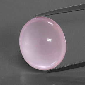 Light Pink Rose Quartz Gem - 14.1ct Oval Cabochon (ID: 364382)