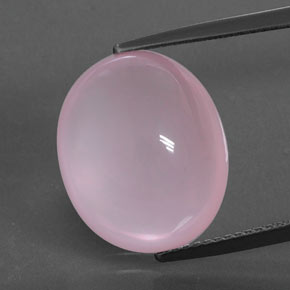 Medium Rose Pink Rose Quartz Gem - 14ct Oval Cabochon (ID: 364385)