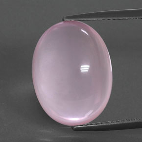 12.59 ct Pink Rose Quartz Gemstone, Rose Quartz Gem in Oval Cabochon Shape for Sale.