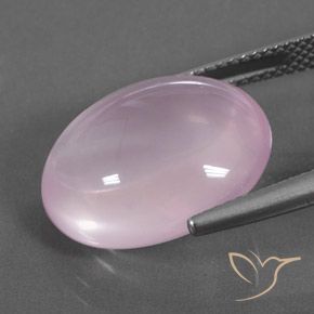 Rose Quartz Gemstone in 17.2 x 14.2 mm Size for Sale, Rose Quartz Stone in Light Pink Color