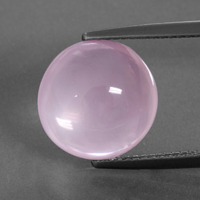 7.23 ct Pink Rose Quartz Gemstone, Rose Quartz Gem in Round Cabochon Shape for Sale.