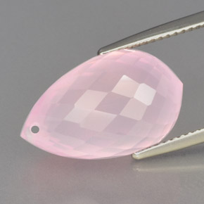 Rose Quartz Gemstone in 18.1 x 11 mm Size for Sale, Rose Quartz Stone in Light Pink Color