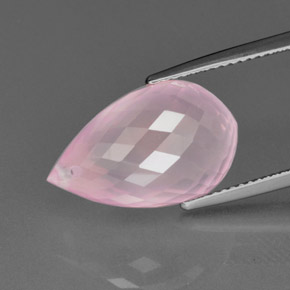 Rose Quartz Gemstone in 18.3 x 10.9 mm Size for Sale, Rose Quartz Stone in Bubblegum Pink Color