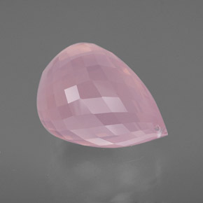 49.05 ct Pink Rose Quartz Stone, Natural Rose Quartz in Briolette with Hole Shape for Sale