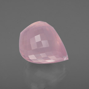 37.97 ct Pink Rose Quartz Stone, Natural Rose Quartz in Briolette with Hole Shape for Sale
