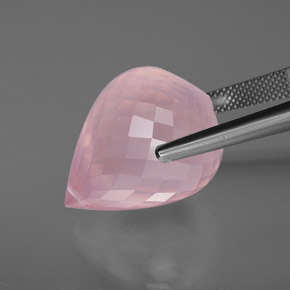 Rose Quartz Gemstone in 22.6 x 17.5 mm Size for Sale, Rose Quartz Stone in Medium Pink Color