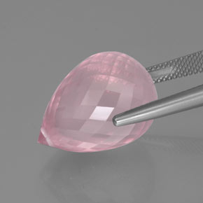 Rose Quartz Gemstone in 20.1 x 14.4 mm Size for Sale, Rose Quartz Stone in Medium Rose Pink Color