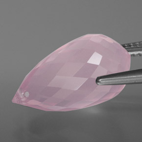 Rose Quartz Gemstone in 17.4 x 9.5 mm Size for Sale, Rose Quartz Stone in Pink Color