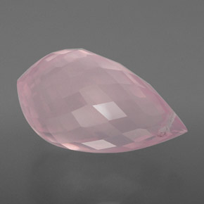 9.33 ct Pink Rose Quartz Stone, Natural Rose Quartz in Briolette with Hole Shape for Sale