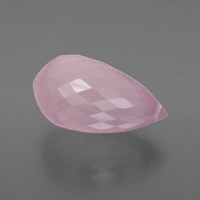 18.89 ct Pink Rose Quartz Stone, Natural Rose Quartz in Briolette with Hole Shape for Sale