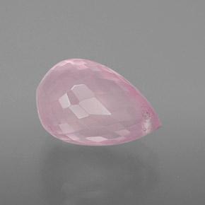 4.03 ct Pink Rose Quartz Stone, Natural Rose Quartz in Briolette with Hole Shape for Sale