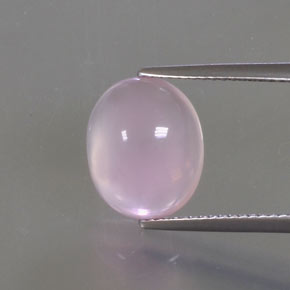 4.47 ct Pink Rose Quartz Gemstone, Rose Quartz Gem in Oval Cabochon Shape for Sale.