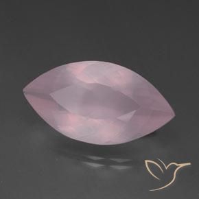 20.36 ct Pink Rose Quartz Stone, Natural Rose Quartz in Marquise Facet Shape for Sale