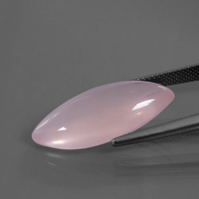Rose Quartz Gemstone in 25.2 x 12.3 mm Size for Sale, Rose Quartz Stone in Light Pink Color