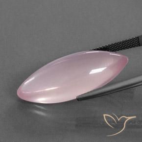 Rose Quartz Gemstone in 29.8 x 13.8 mm Size for Sale, Rose Quartz Stone in Medium Rose Pink Color