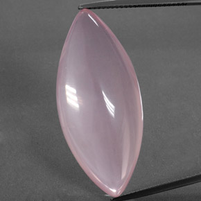 33.77 ct Pink Rose Quartz Gemstone, Rose Quartz Gem in Marquise Cabochon Shape for Sale.