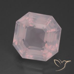 15.10 ct Pink Rose Quartz Stone, Natural Rose Quartz in Asscher Cut Shape for Sale